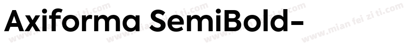 Axiforma SemiBold字体转换